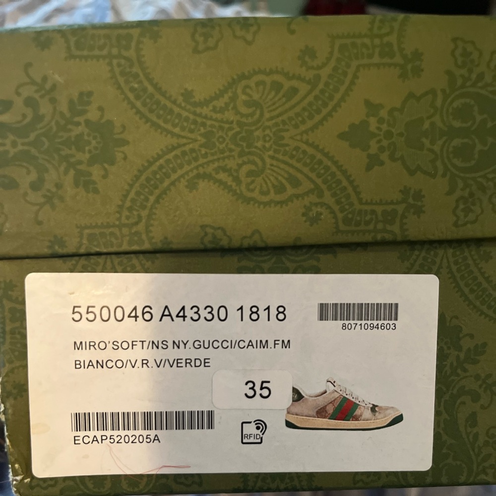 Selling Gucci shoes they have been worn maybe twice. My kid outgrew them